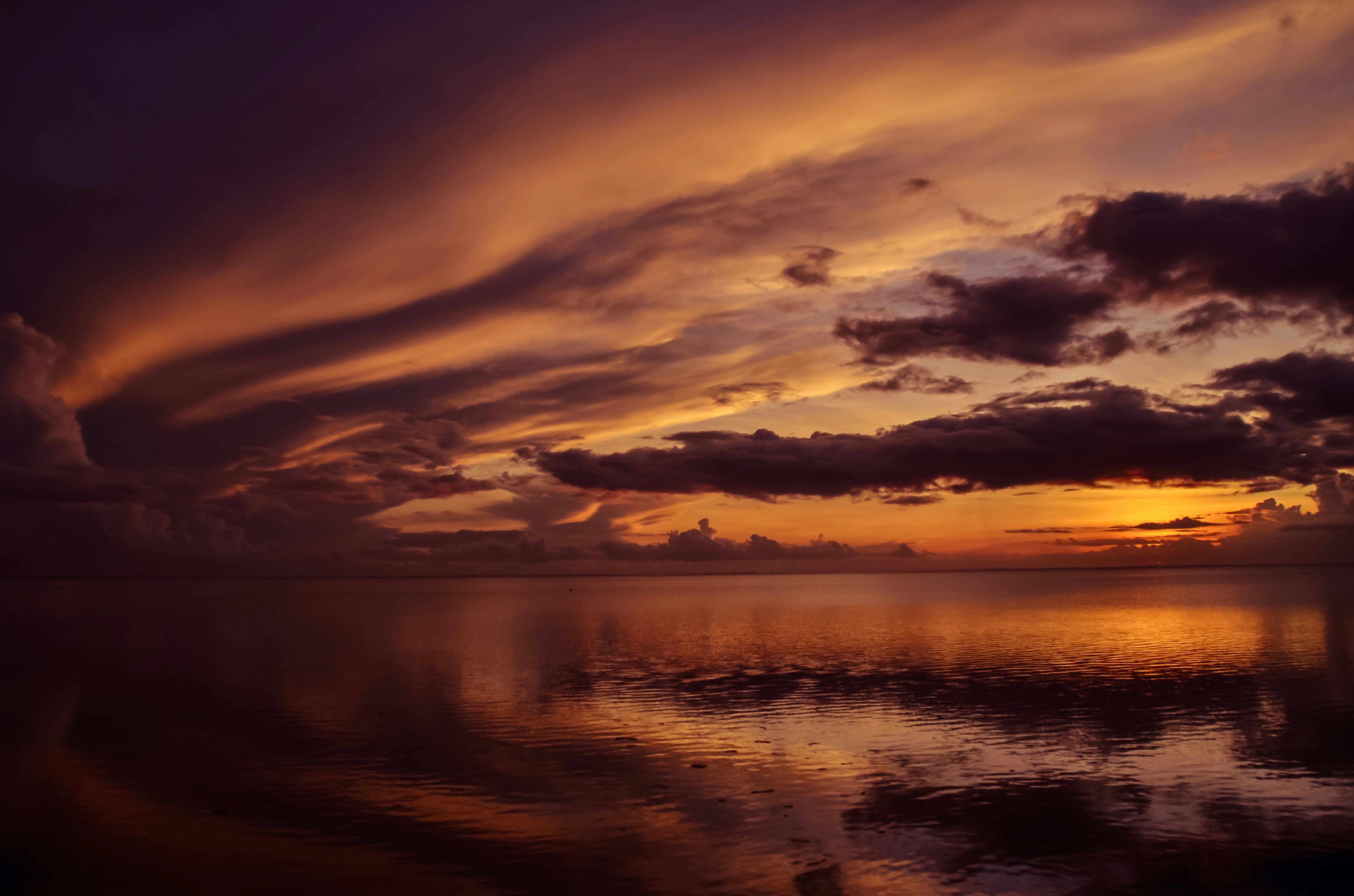 body of water during dawn